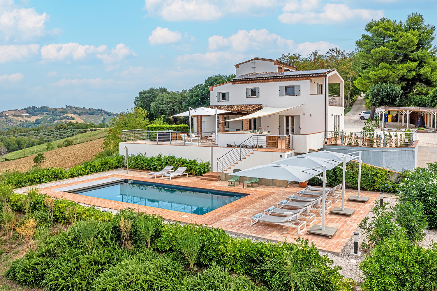 Luxury designer holiday villa with pool and air conditioning
